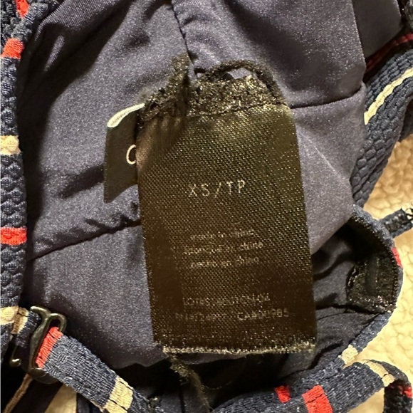 Onia Estelle Convertible One-Piece Swimsuit Blue Stripe Strapless - Picture 12 of 13